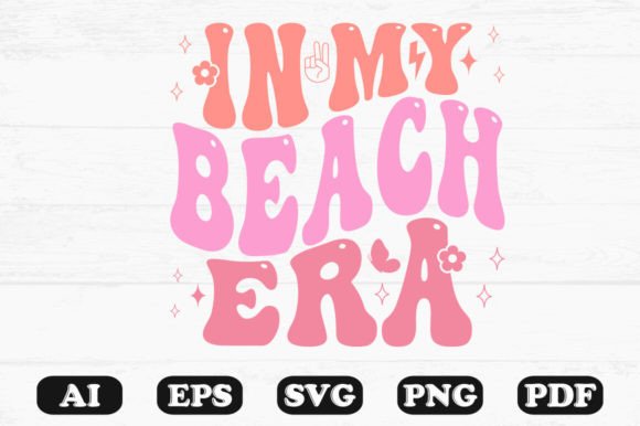In My Beach Era Retro Wavy Svg