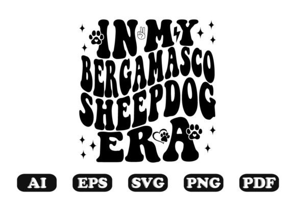 In My Bergamo Sheepdog Era Wavy Svg T-s