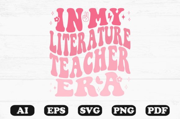 In My Literature Teacher Era Retro Wavy