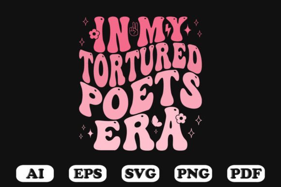 In My Tortured Poets Era Retro Wavy Svg
