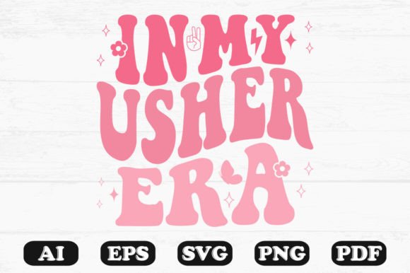 In My Usher Era Retro Wavy Svg